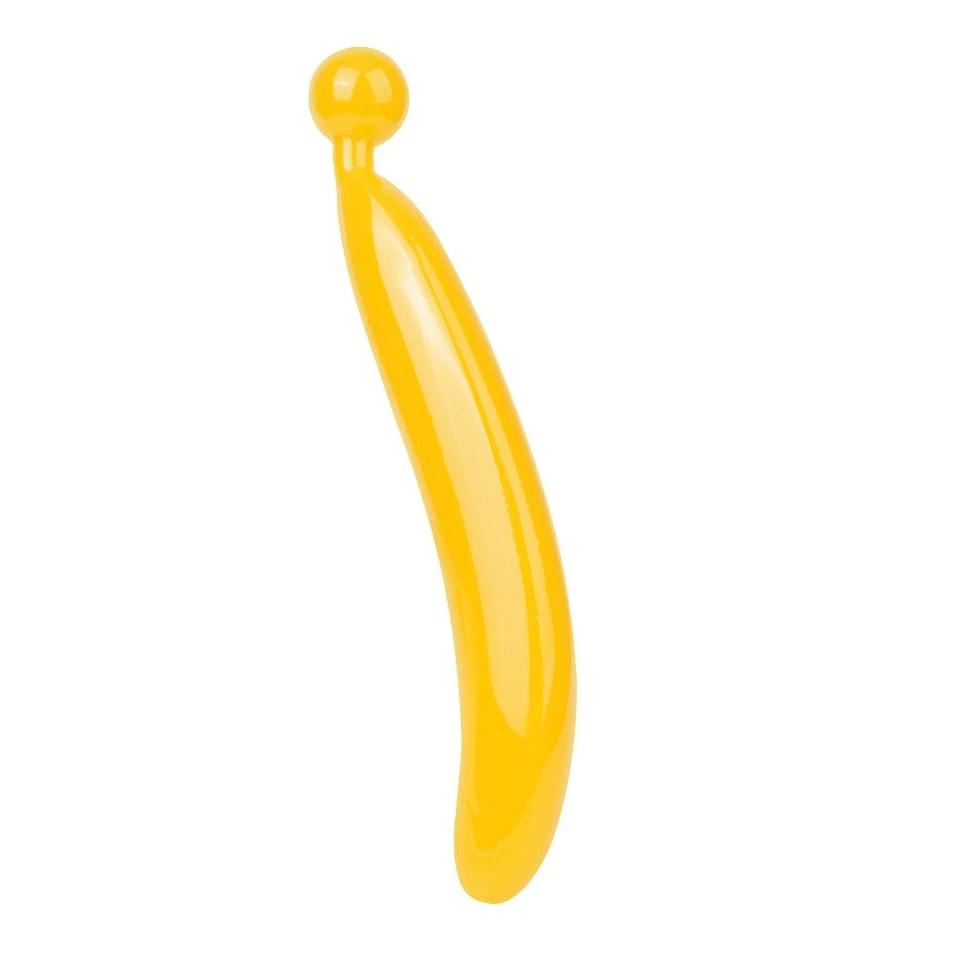 Long Flexible Banana Dildo: Silicone Fruit Shaped Textured Dildo