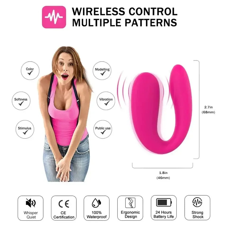 U Type Vibrator: Vibrating Anal & Vaginal Adult Toy