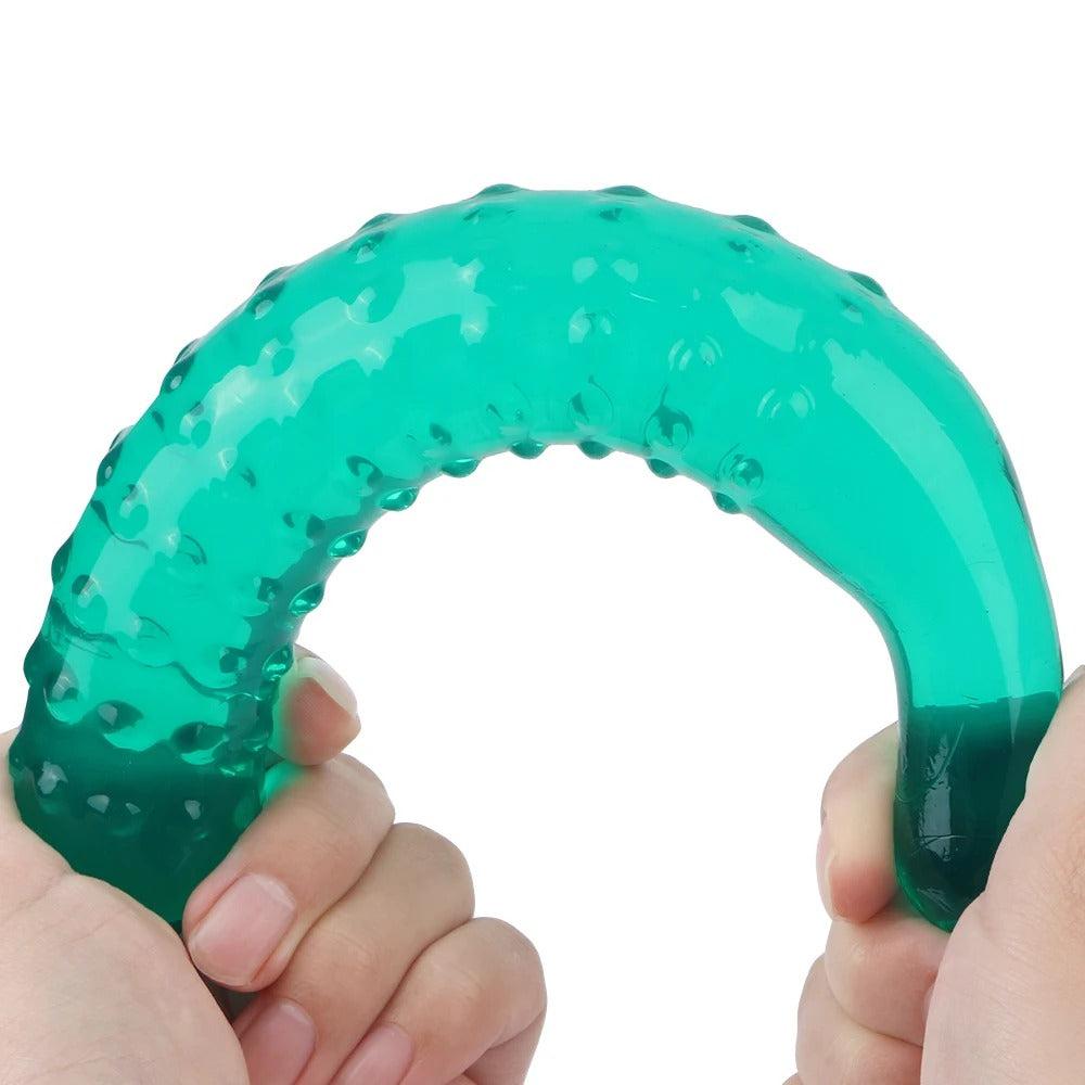 Long Flexible Cucumber Dildo: Silicone Textured Vegetable Dildo