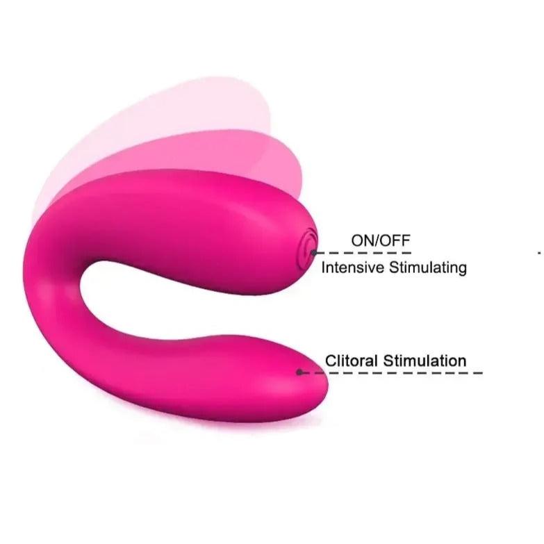 U Type Vibrator: Vibrating Anal & Vaginal Adult Toy