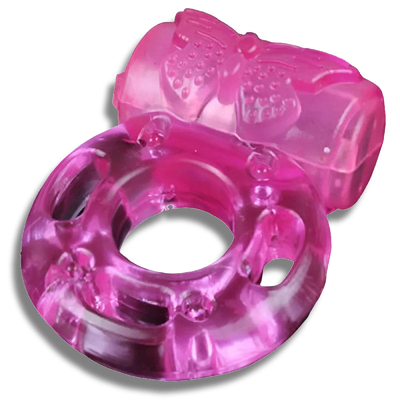 Pink Vibrating Cock Ring for Men: Penis Compression Ring For Men