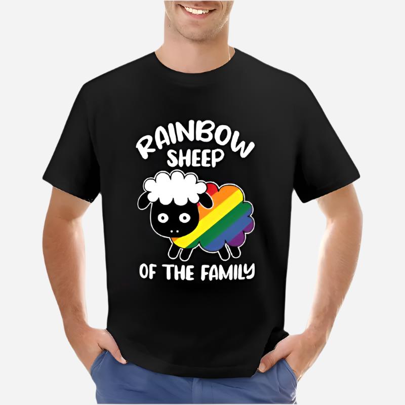 Rainbow Sheep Of The Family: Funny LGBTQIA+ Quote T-Shirt