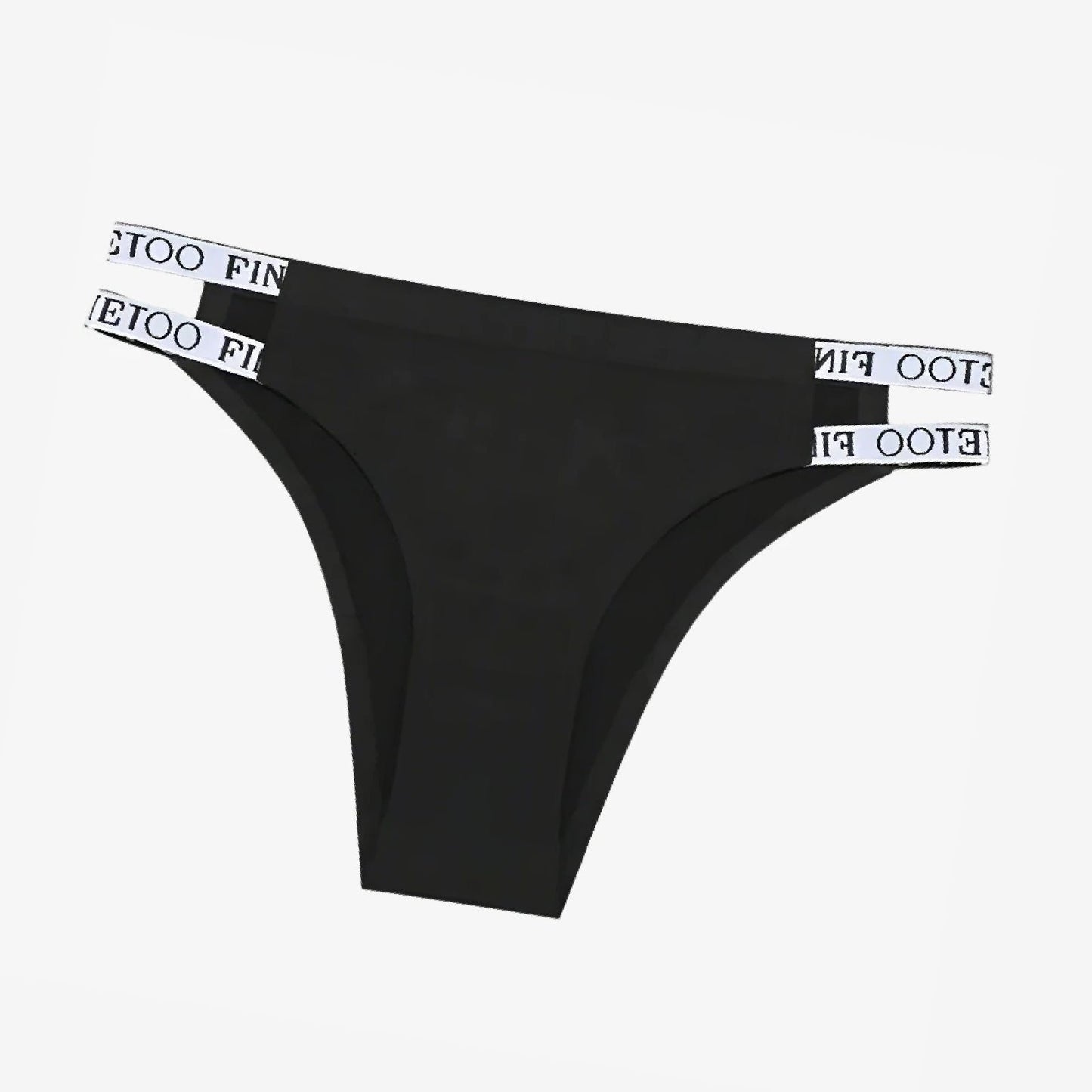 FINETOO Black Sexy Low-Rise Seamless Panties