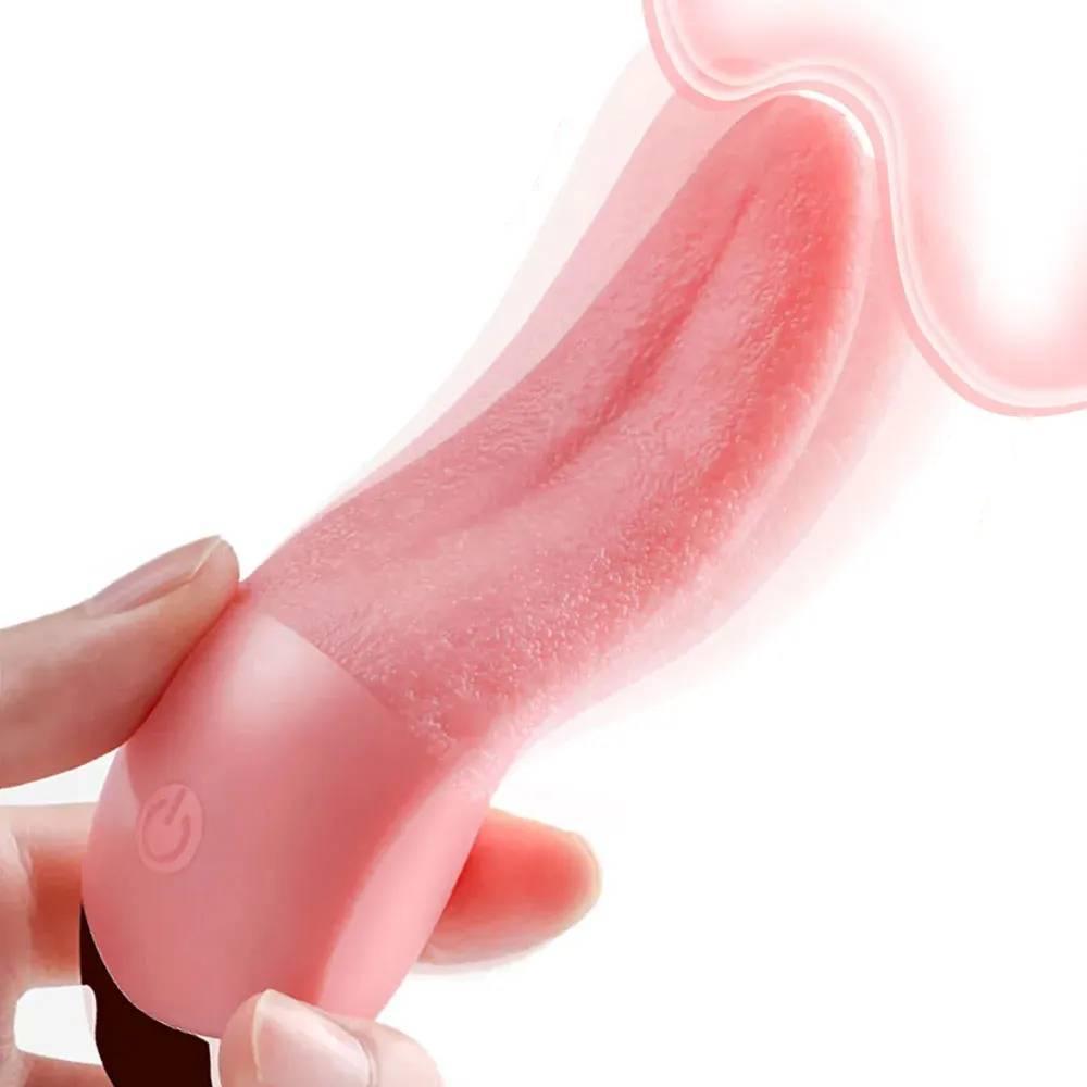 Waterproof Licking Tongue Vibrator: Realistic Tongue Shaped Clit & G Spot Stimulation Toy