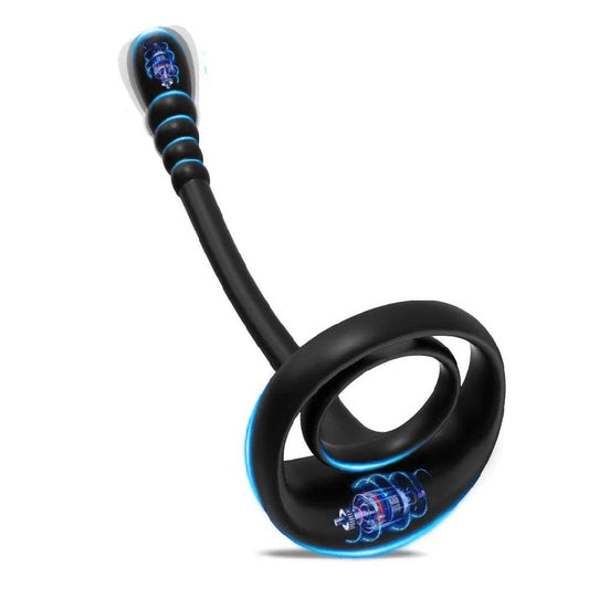 Remote Control Vibrating Prostate Stimulation Cock Ring: Anal & Penis Vibrator